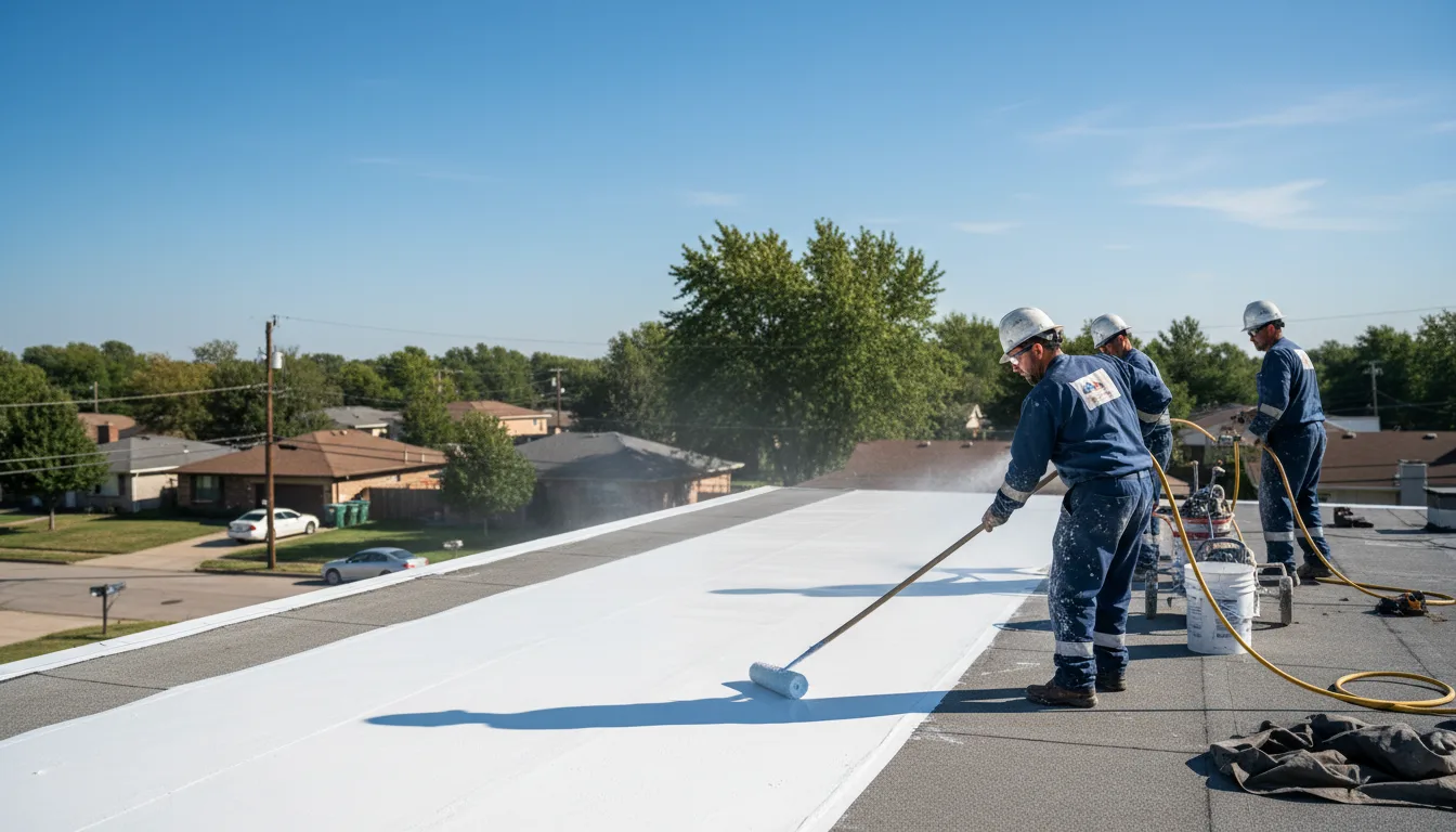 Commercial roof coating in Mentone, CA near me